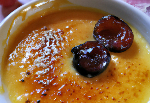 Crème brûlée aux mirabelles et bergamote