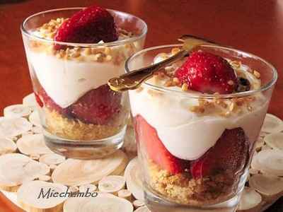 Trifle aux fraises, citron et mascarpone