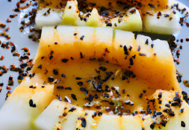 Carpaccio de melon au poivre