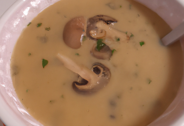 Soupe champignon moutarde