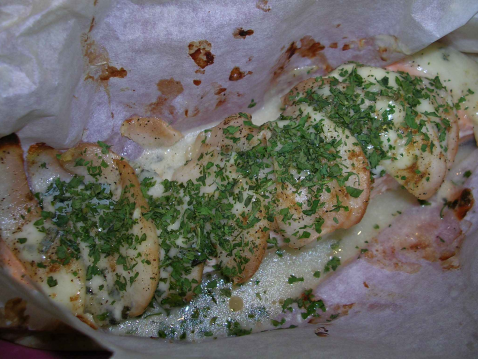 Papillotes de saumon au roquefort