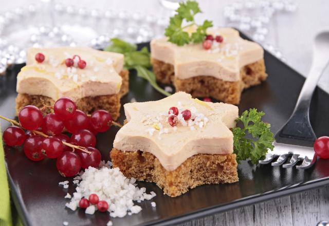 Bouchées de foie gras et pain d'épices