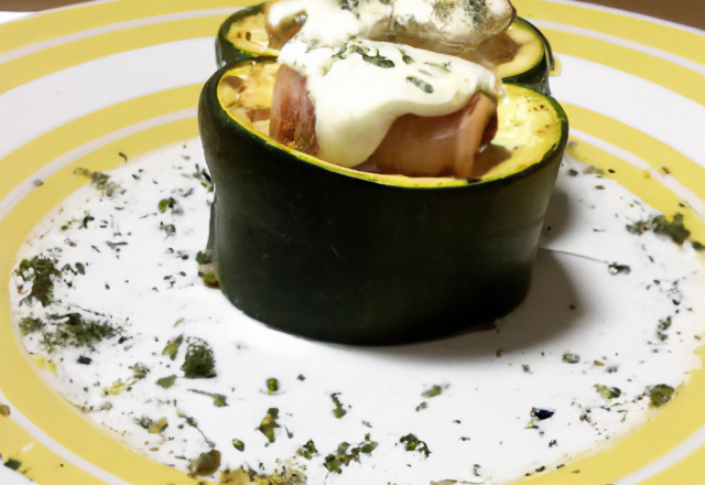 Courgette farcie au boursin