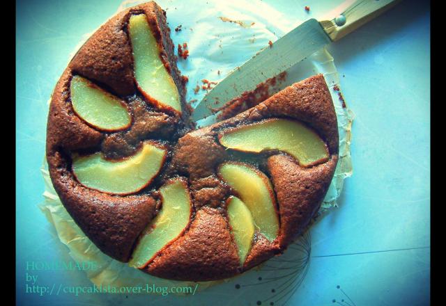 Gâteau chocolat poire gourmand et sans gluten