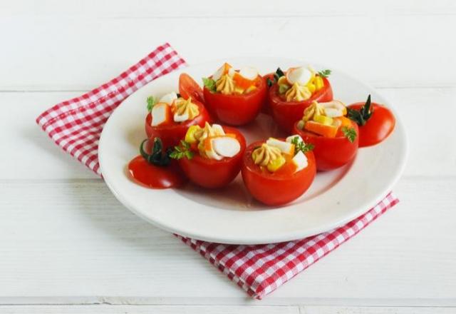 Mini-tomates farcies aux Petits Coraya