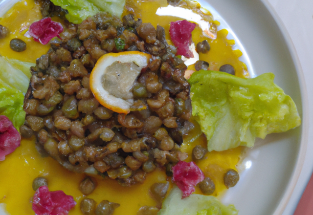 Salade de lentilles au Morbier