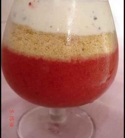 Verrine d'amande et Framboise