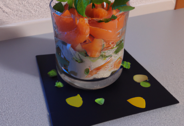 Verrine au saumon rapide