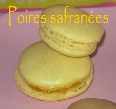 Macarons poires safranées