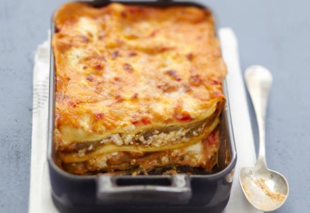 Lasagnes végétariennes au parmesan et fromage frais