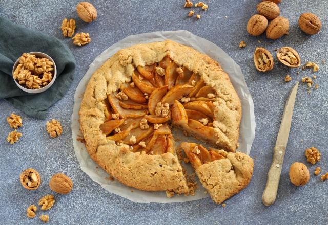 Tarte rustique aux poires et Noix de Grenoble AOP