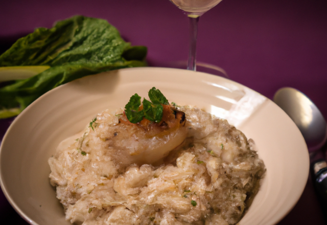 Risotto de Saint-Jacques au vin blanc