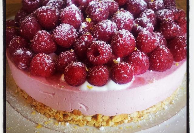 Bavarois framboise maison