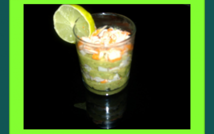 Verrine guacamole surimi