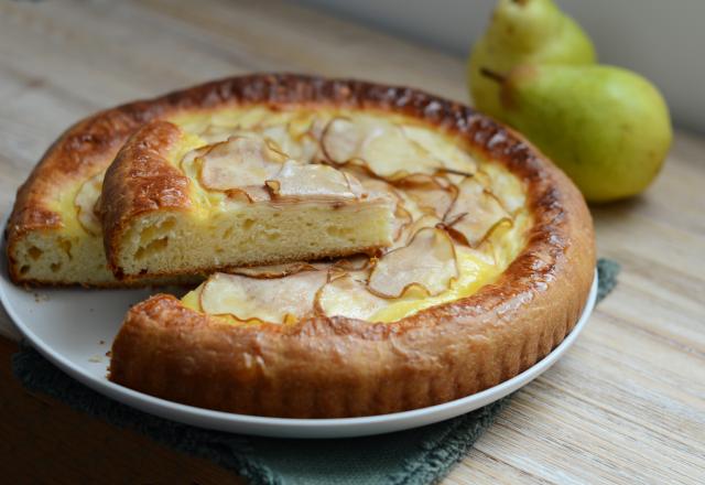 Tarte briochée aux poires