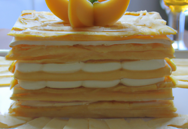 Lotte mille feuille à la mangue