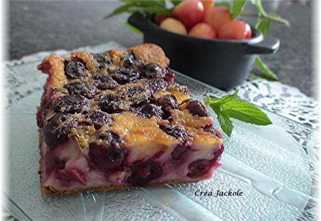 Clafoutis aux cerises et à la menthe