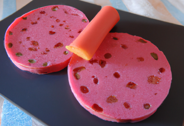 Saucisson rose au biscuit rose