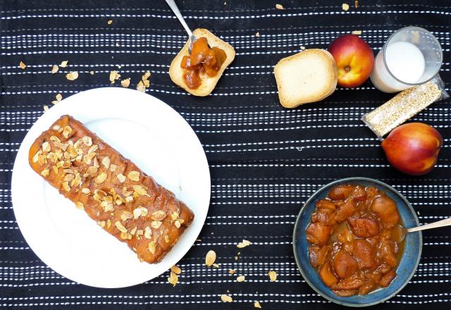 Gâteau à l’abricot et amande façon tatin