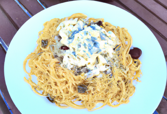 Spaghetti au roquefort maison