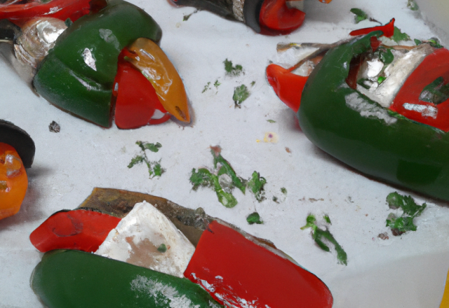 Papillotes de poivrons aux anchois