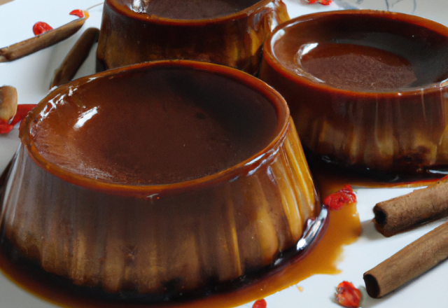 Flans chocolat-cannelle