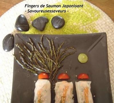 Fingers de saumon japonisants à la salicorne