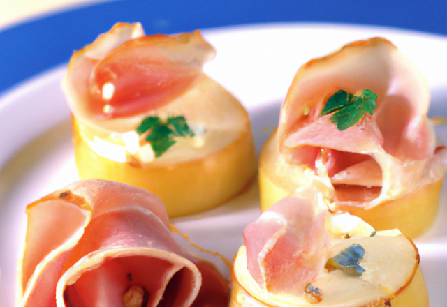 Délice de poire au jambon - roquefort