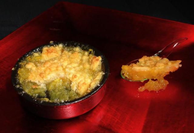 Crumble mangue aux 4 épices