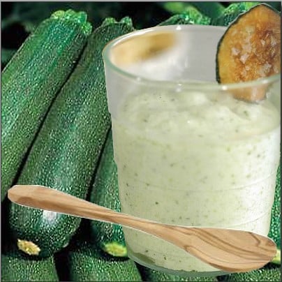 Mousse de courgettes et ses chips