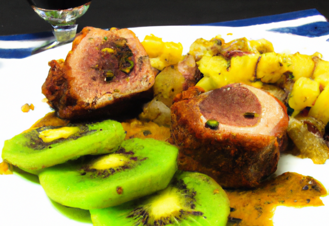 Filet mignon de porc aux kiwis