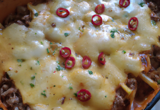 Gratin chili con carne maison