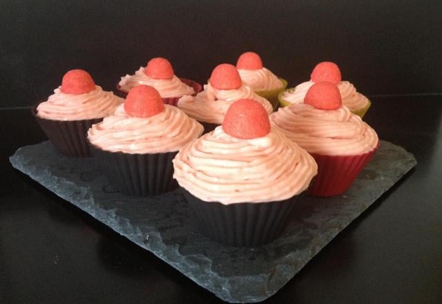 Cupcakes fraises Tagada