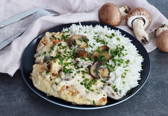 Escalopes de poulet à la crème et champignons