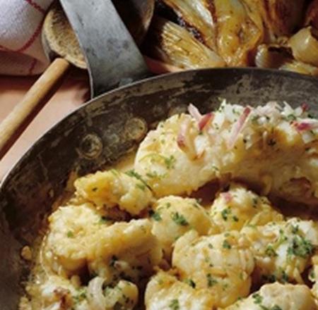 Sauté de lotte aux endives et à la chicorée