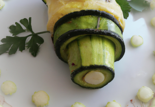 Courgette farcie à la vache qui rit