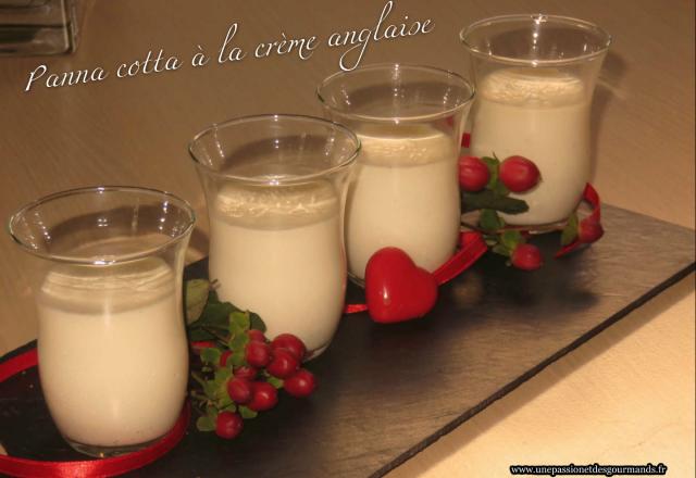 Panna cotta à la crème anglaise