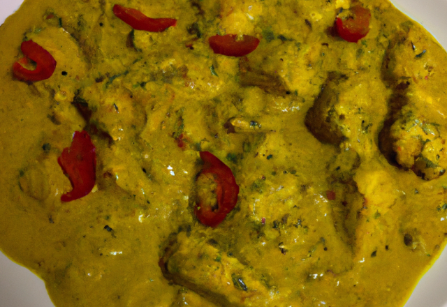 Poulet au curry jaune