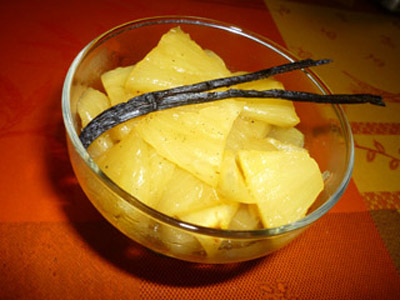 Compotée d'ananas à la vanille