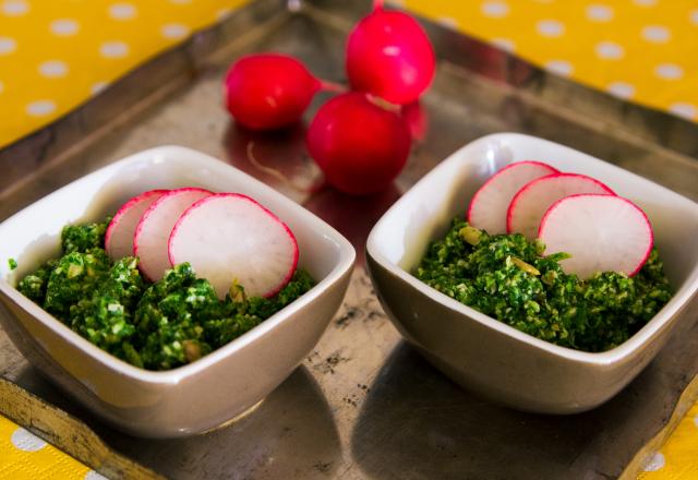 Pesto de fanes de radis maison