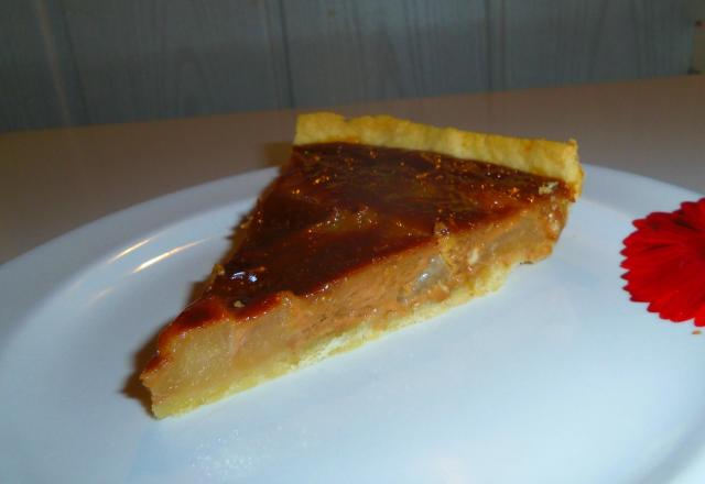 Tarte aux poires, carambars caramel et spéculoos