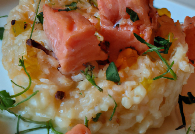 Risotto de saumon fumé idéal pour les fêtes