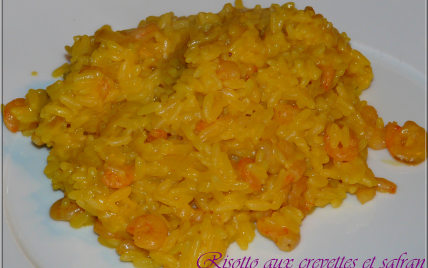 Risotto aux crevettes et safran