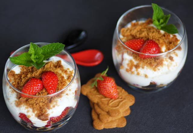 Les recettes faciles de tiramisu fraises et spéculoos