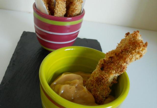 Sticks de dinde, sauce au beurre de cacahuètes