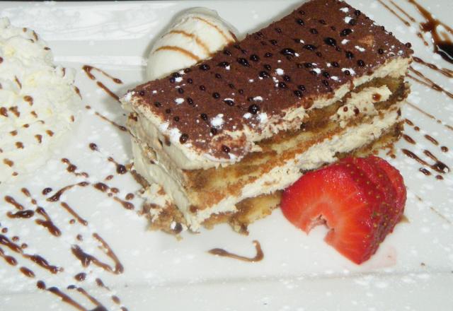 Tiramisu vanillé au café