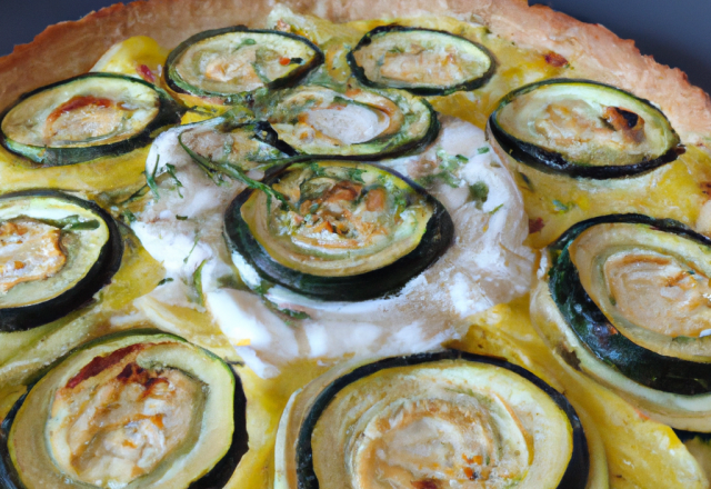 Quiche courgette & chêvre frais