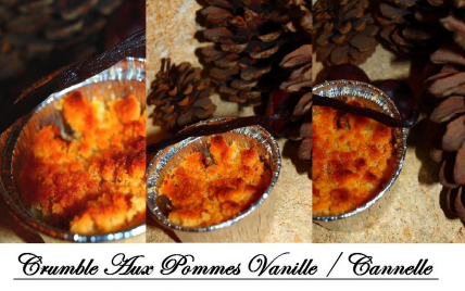 Crumble aux pommes, vanille et cannelle