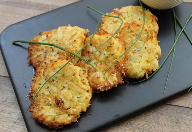 Galettes de pommes de terre au fromage