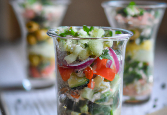 Salade crétoise en verrine